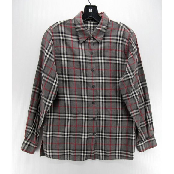 Foxcroft Tops - Foxcroft Shirt 8 Button Up Flannel Plaid Preppy Outdoor Collared Y2K